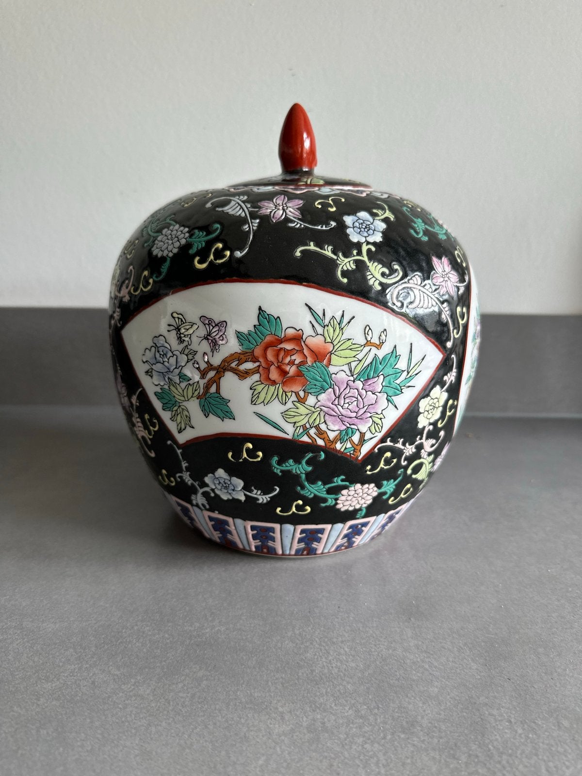 Prachtige Chinese gemberpot vaas met bloem- en vogelmotief, Ophalen