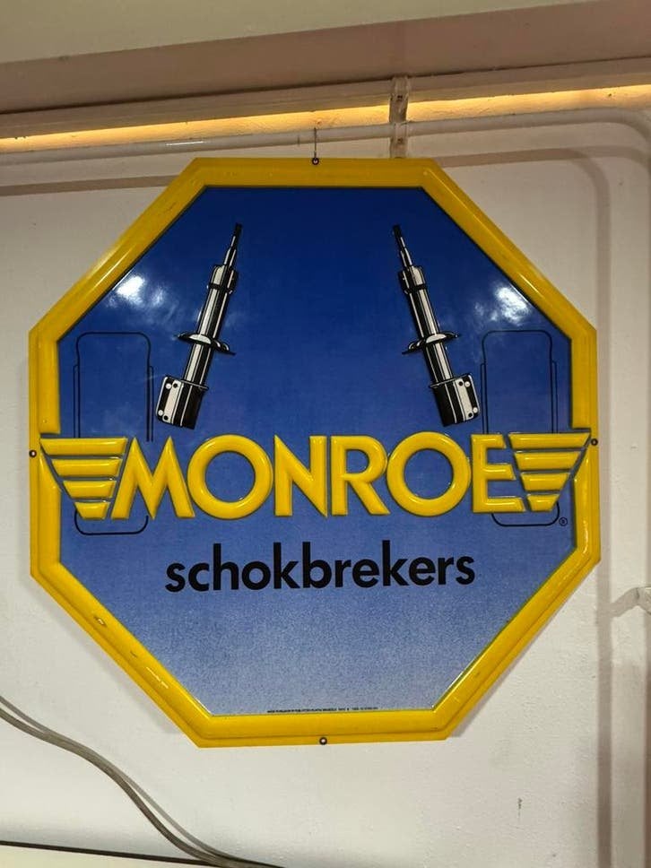 Monroe oud reclamebord 1984, Ophalen, Reclamebord, Gebruikt, .