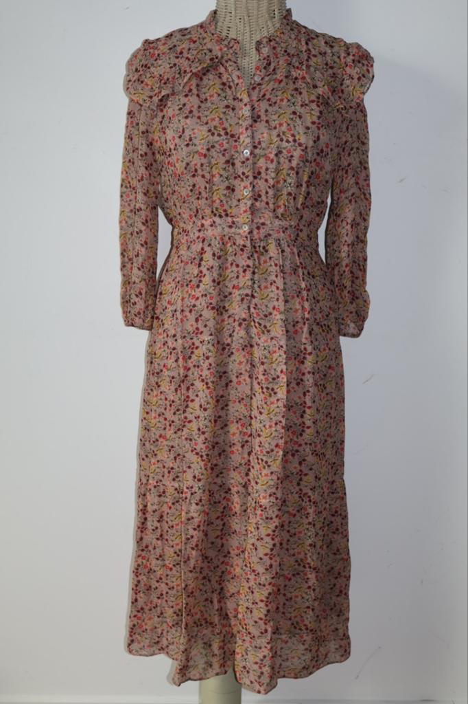 Ba&sh lange jurk maat 38 / M, bloemenprint, 130 cm, Ba&sh.nl, Ba&sh, NL, Ophalen of Verzenden