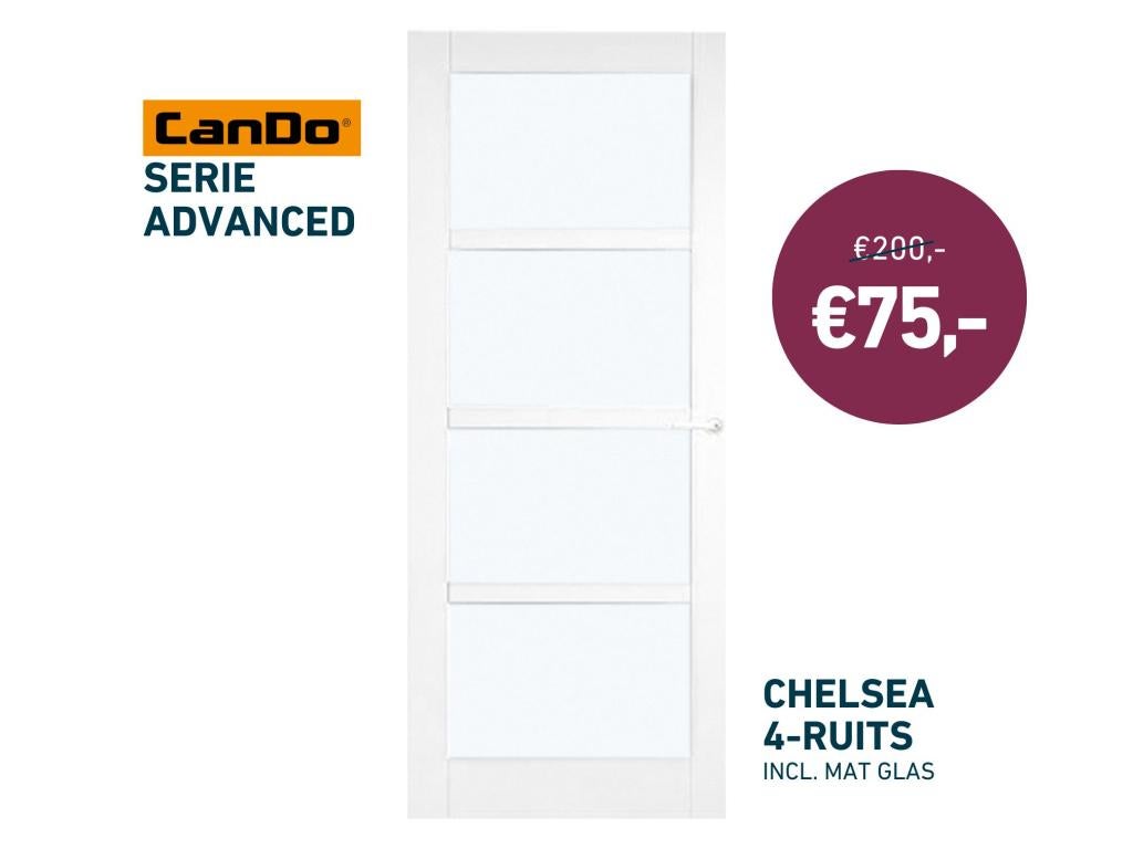 CanDo binnendeur - Advanced serie - ALLES MOET WEG!, 80 tot 100 cm, Binnendeur, Niet ingevuld, Nieuw