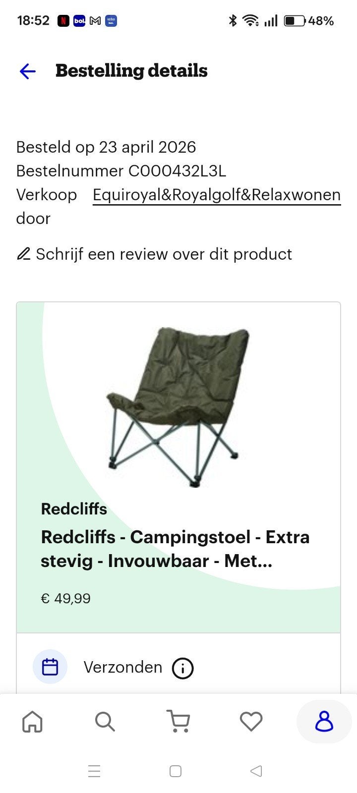 Nieuwe camping stoelen, Ophalen, Nieuw, Campingstoel