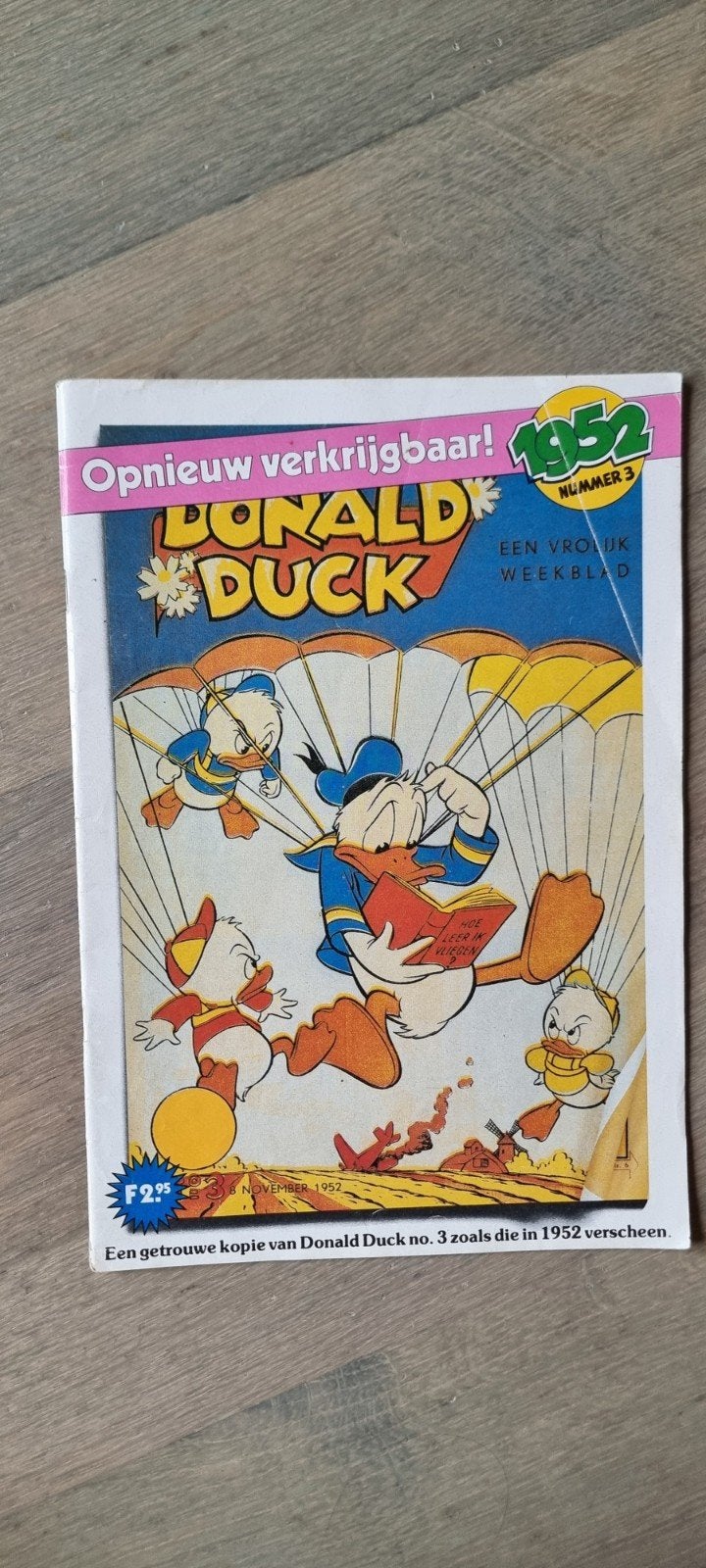 Donald Duck Weekblad - Nummer 3 (1952 herdruk), Ophalen of Verzenden, Gelezen, Overige typen