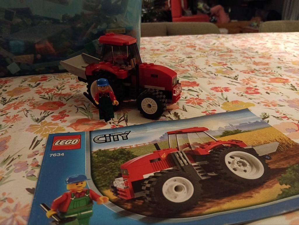 Lego City Tractor 7634 met minifiguur en instructies, Compleet, Lego, Ophalen of Verzenden, Complete set