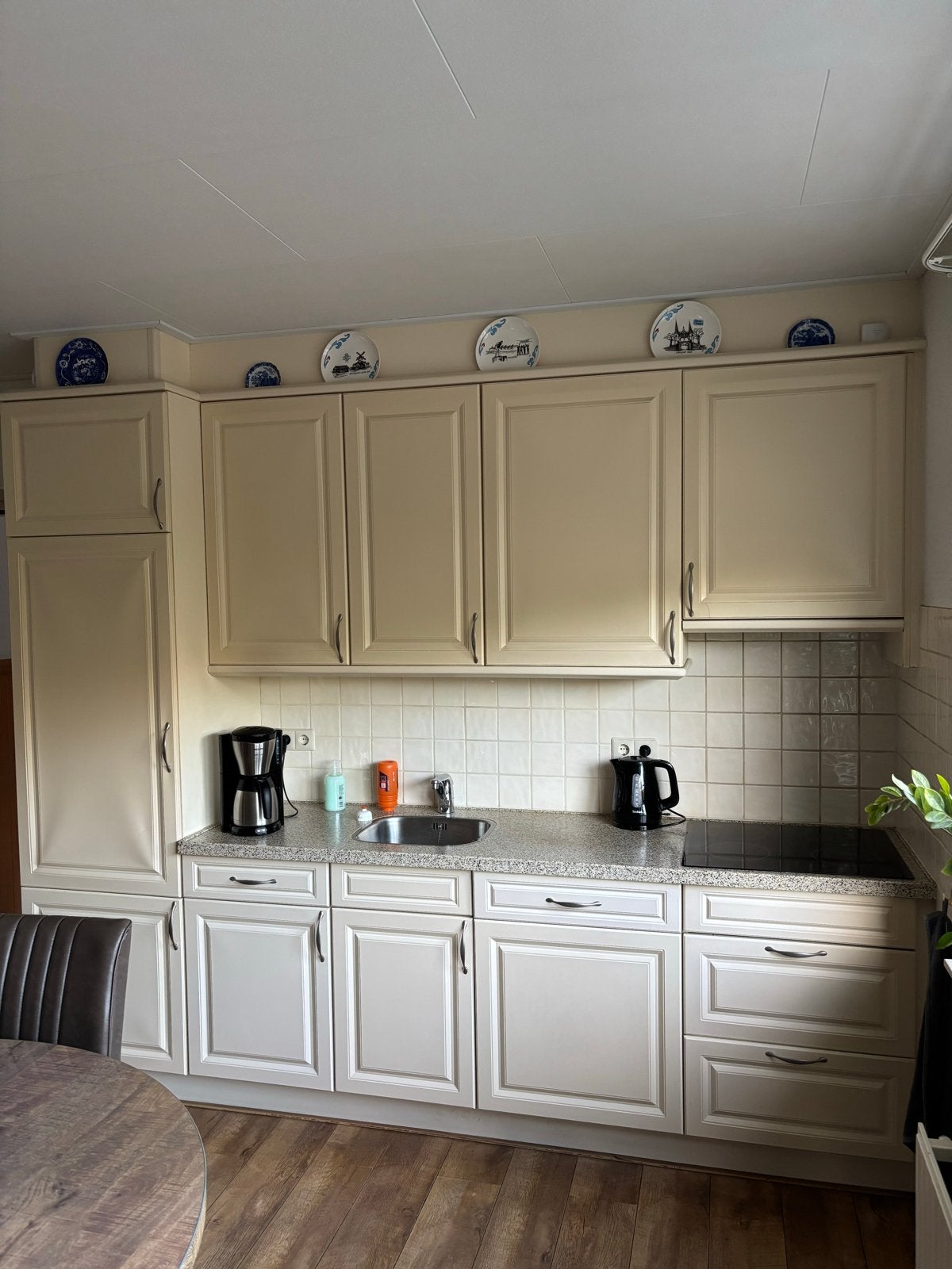 Keukenblok 275 breed, Huis en Inrichting, Keuken | Complete keukens, Ophalen, Gebruikt, Enkelwandige keuken, Crème