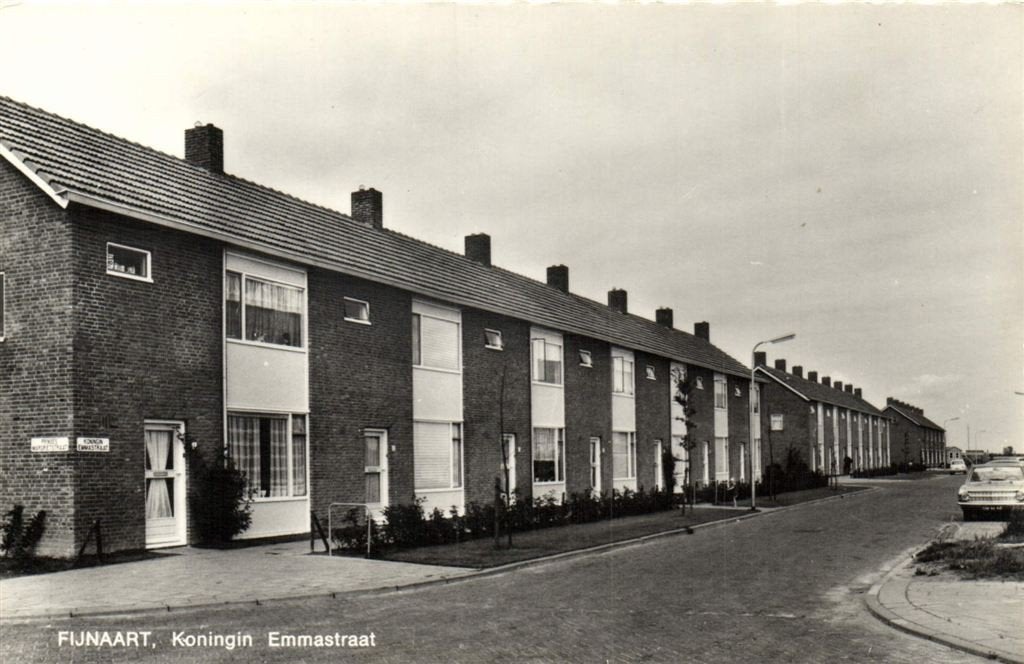 Fijnaart, Koningin Emmastraat - ongelopen, Verzenden, 1960 tot 1980, Ongelopen, Noord-Brabant