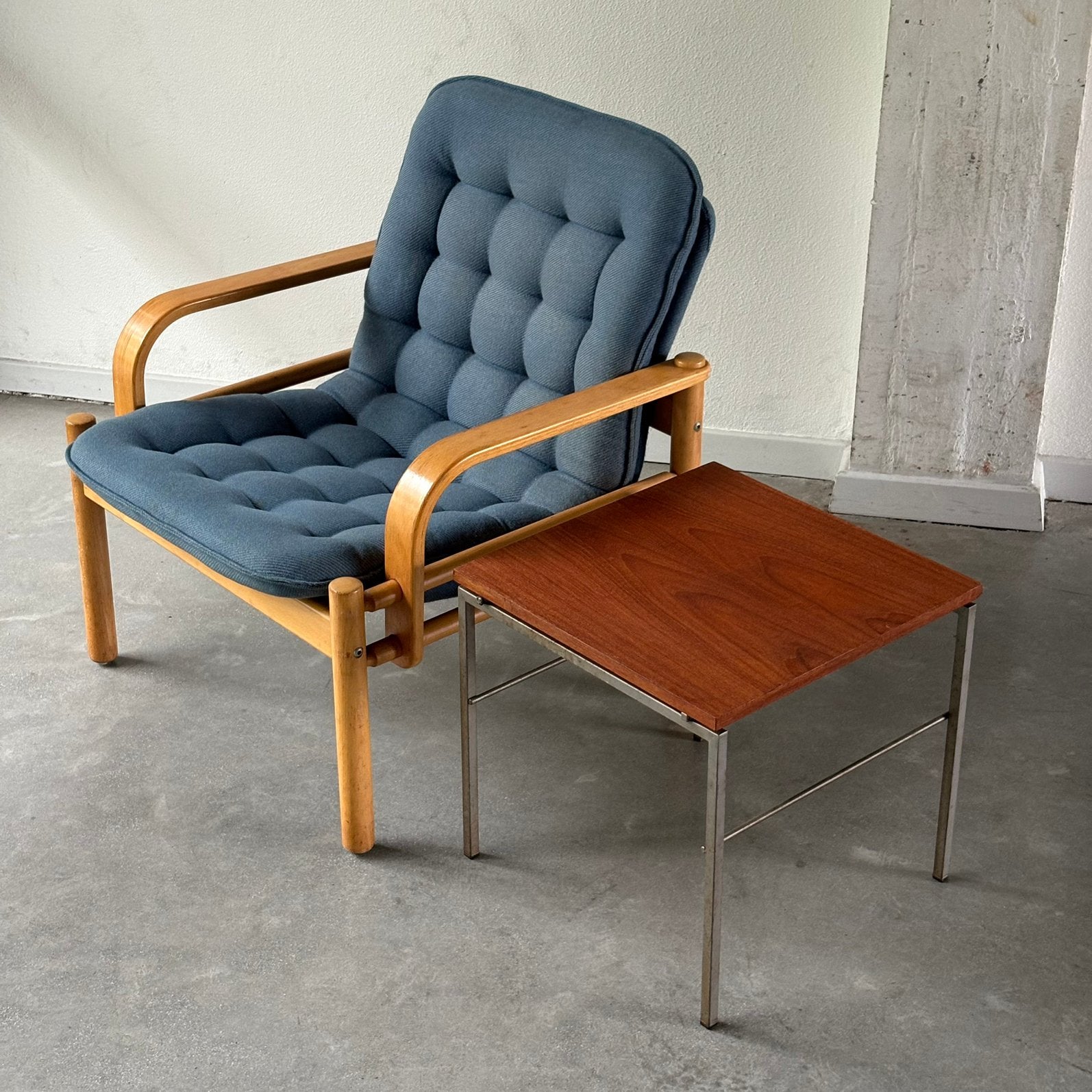Deens design fauteuil vintage jaren 60, Huis en Inrichting, Fauteuils, Ophalen, ., 2de hands, 75 tot 100 cm