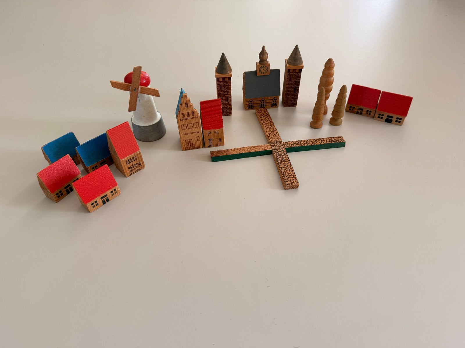 Vintage Houten Miniatuurdorpje - Erzgebirge Stijl, Ophalen of Verzenden, Gebruikt, Jongen of Meisje