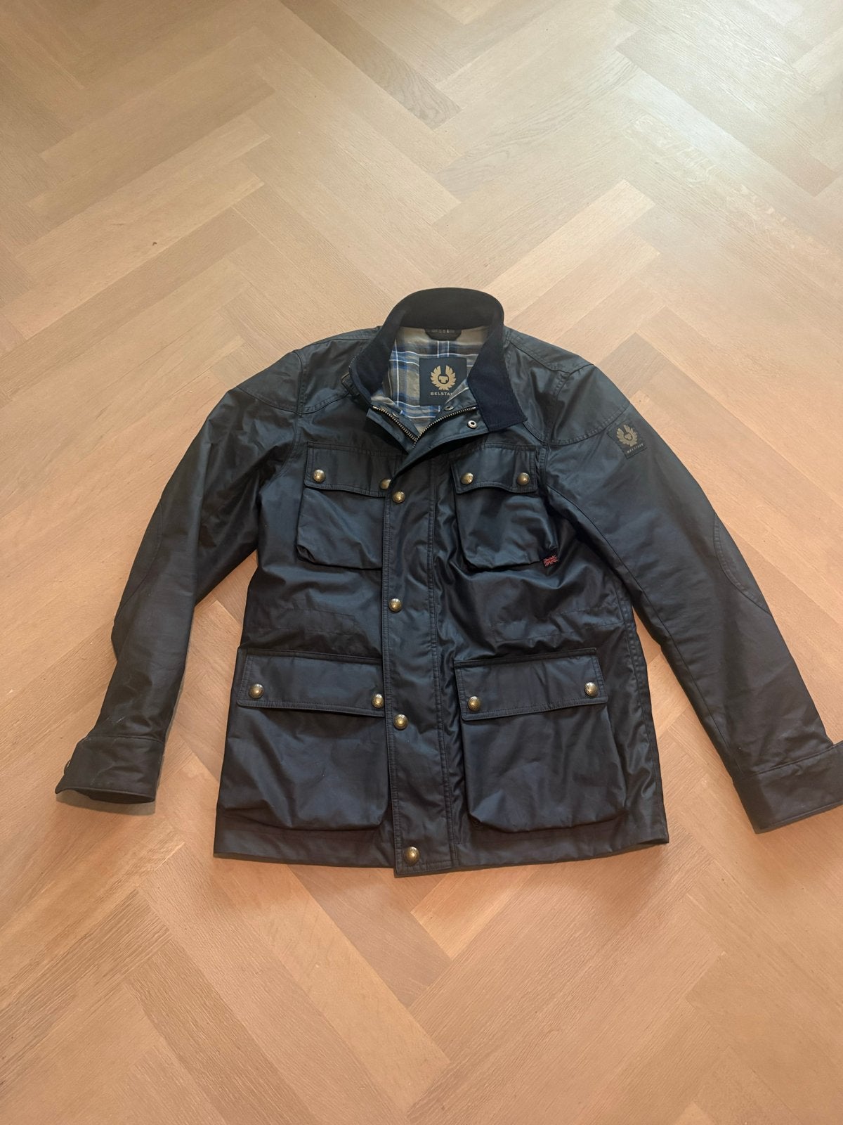 Belstaff Trialmaster jas - Zwart - Maat L, Ophalen of Verzenden, Gedragen, Maat 52/54 (L), Zwart