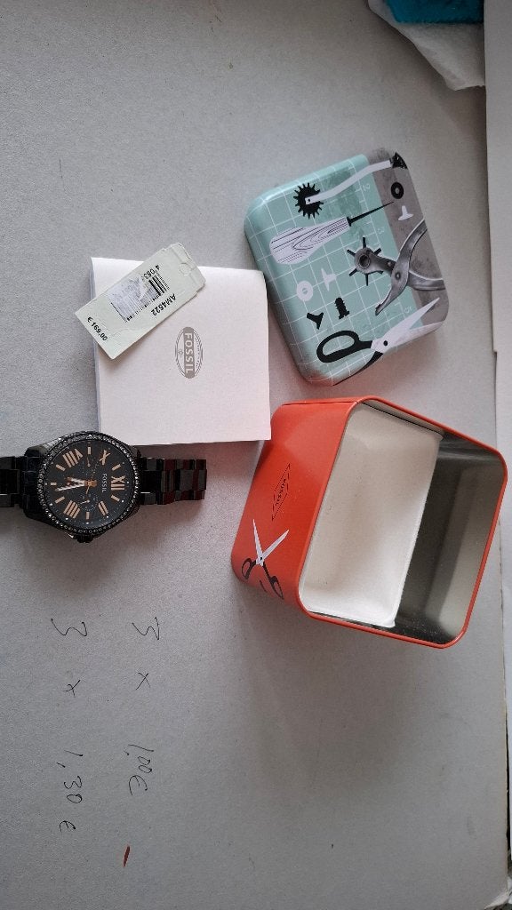 horloge Fossil dia 42 mm, Ophalen of Verzenden, Nieuw, Staal, Overige merken