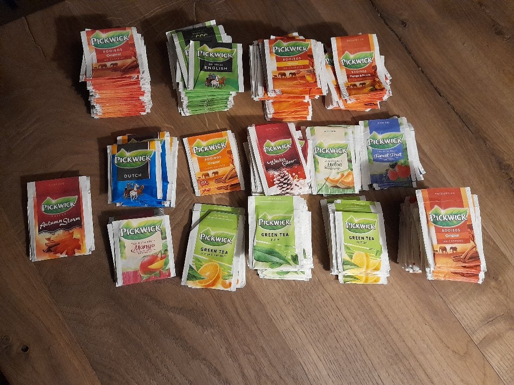 NIEUW 400 LEGE PICKWICK THEEZAKJES 14 SOORTEN, Ophalen of Verzenden, Nieuw
