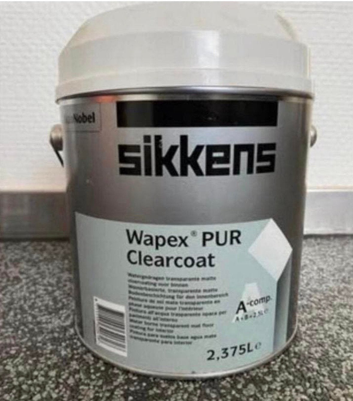 Sikkens Wapex Pur Clearcoat 2,5L - Transparante Vloercoating, Doe-het-zelf en Verbouw, Ophalen, Overige kleuren, Nieuw, Lak