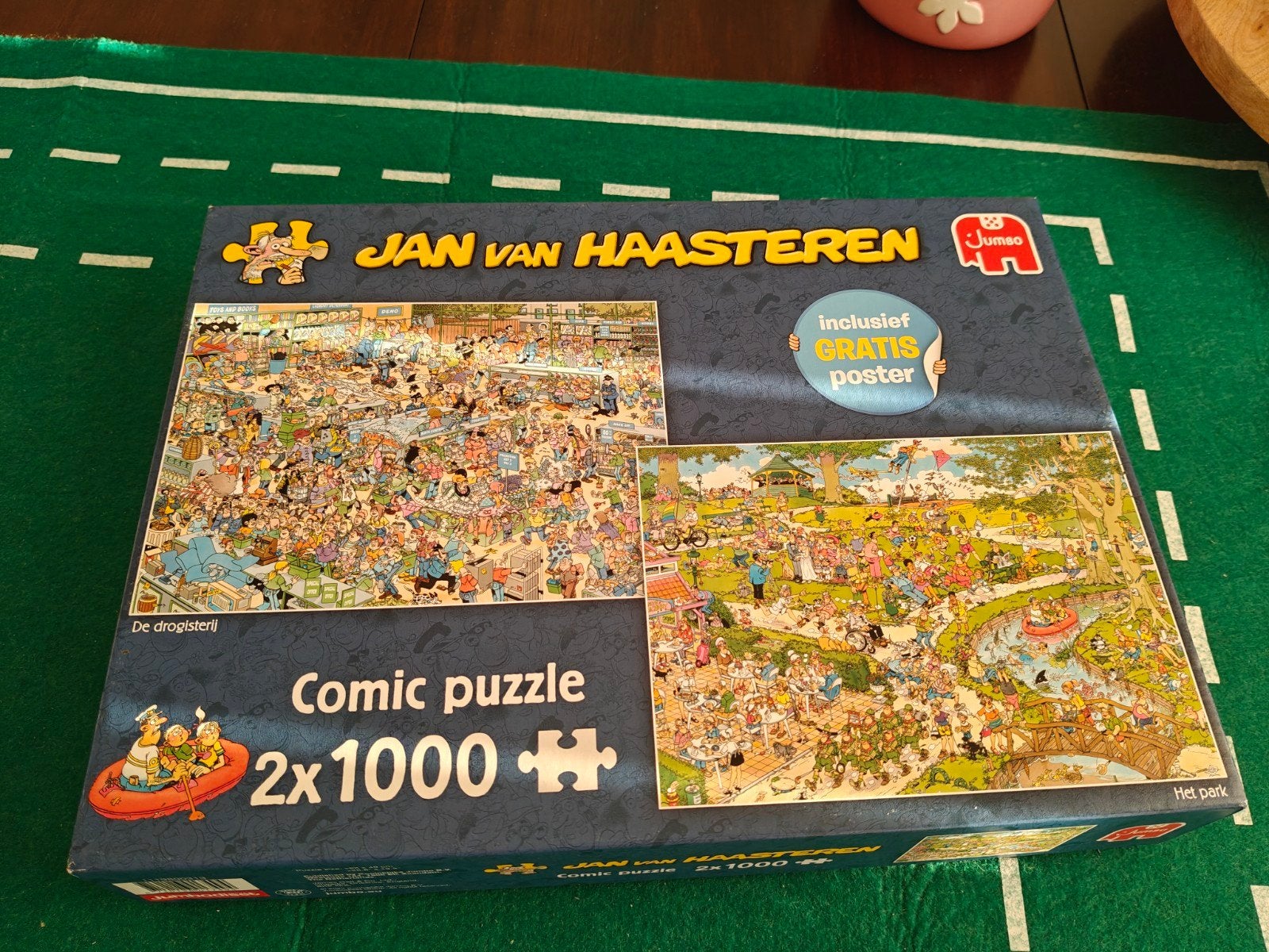 Jan van Haasteren Comic Puzzel 2x1000 stukjes, Ophalen, 500 t/m 1500 stukjes, Gebruikt, Legpuzzel
