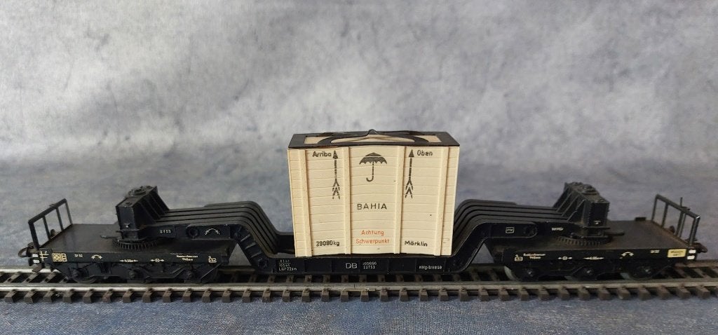Märklin Kuilwagen met kist 4618 [6056]  [HoMoHO], Hobby en Vrije tijd, Modeltreinen | H0, Wisselstroom, Gebruikt, Wagon, Ophalen of Verzenden