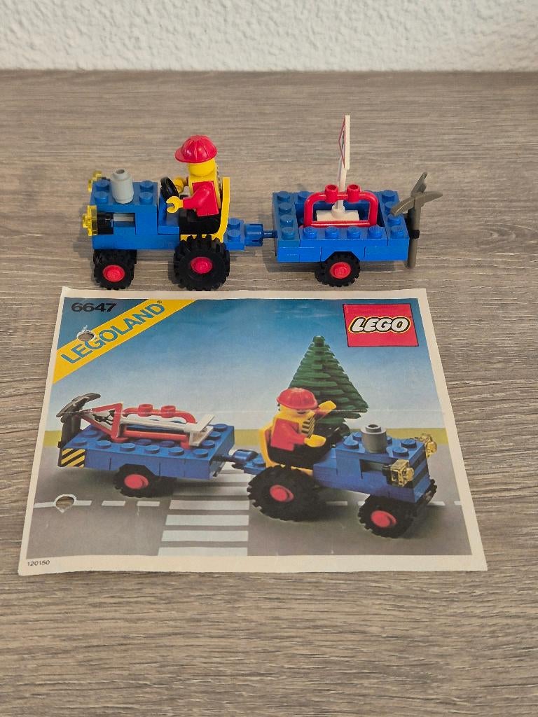 Lego: Wegwerker Tractor met aanhanger (set 6647), Gebruikt, Overige thema's, Lego, Ophalen of Verzenden