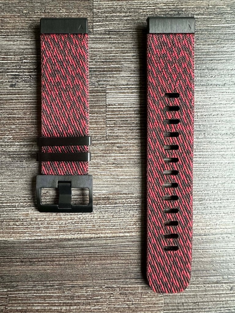 25130d Jacquard-Weave Nylon Polsband, 22mm nieuw, Garmin, Nieuw, Ophalen of Verzenden, X