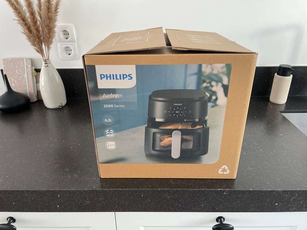 Philips Airfryer 2000 Series 6.2L, Witgoed en Apparatuur, Airfryers, Ophalen of Verzenden, Zo goed als nieuw, Airfryer, 1500 gram of meer