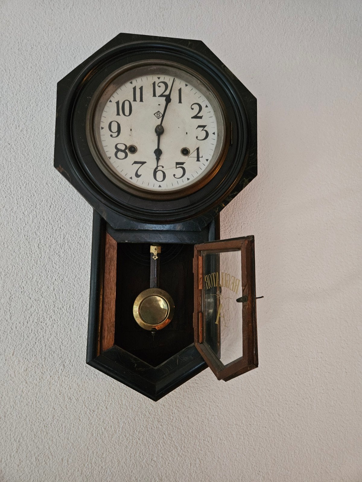 Antieke Regulator Wandklok - Klassiek Design, Ophalen