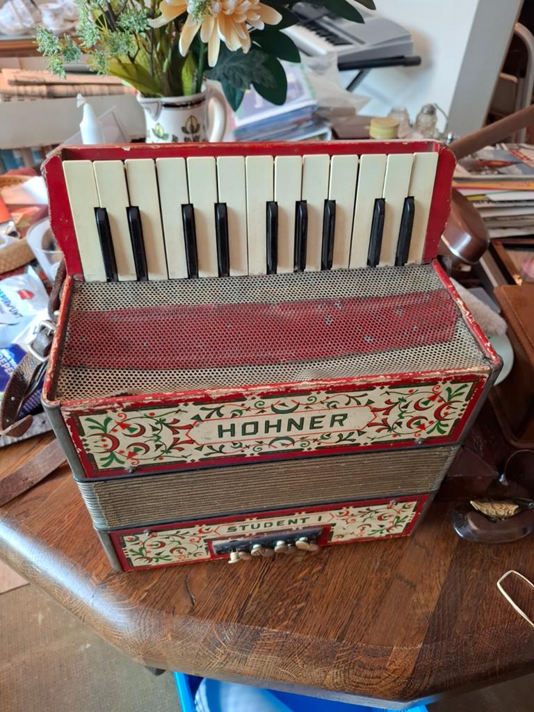 Hohner accordion, Muziek en Instrumenten, Accordeons, Ophalen, Gebruikt, 120-bas, Overige merken