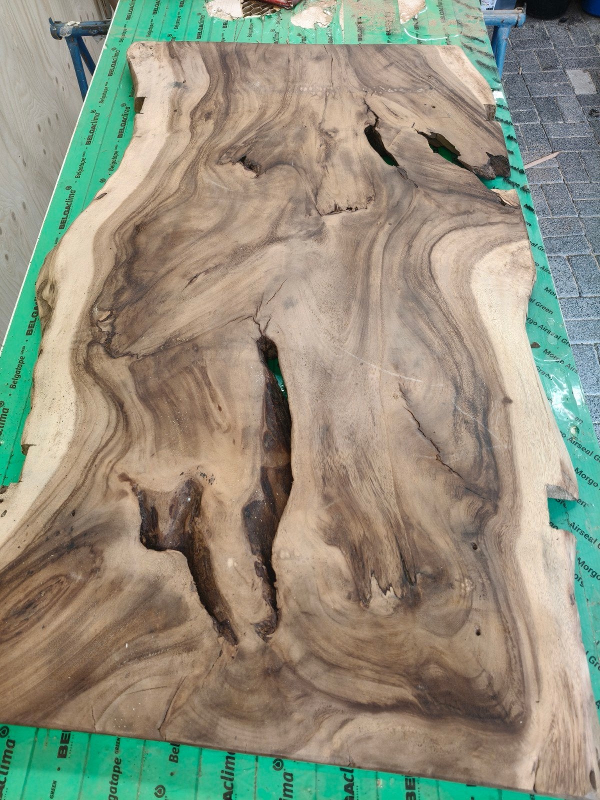 prachtig massief suar houten tafelblad, Ophalen, Zo goed als nieuw, Plank, 50 mm of meer