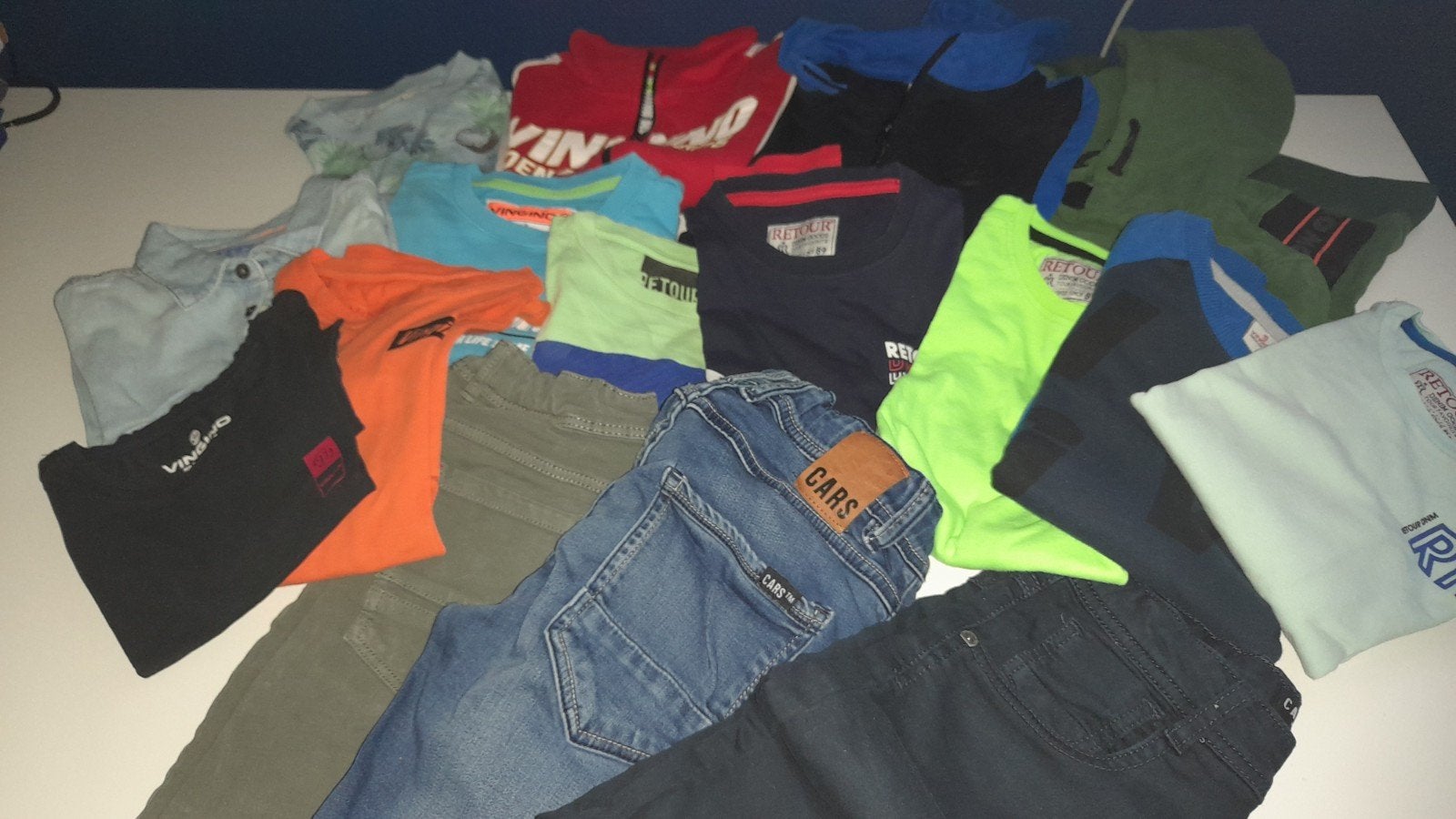 16 x kleding jongen maat 134 140. M.n. Retour en Vingino, Ophalen of Verzenden, Zo goed als nieuw, Maat 140