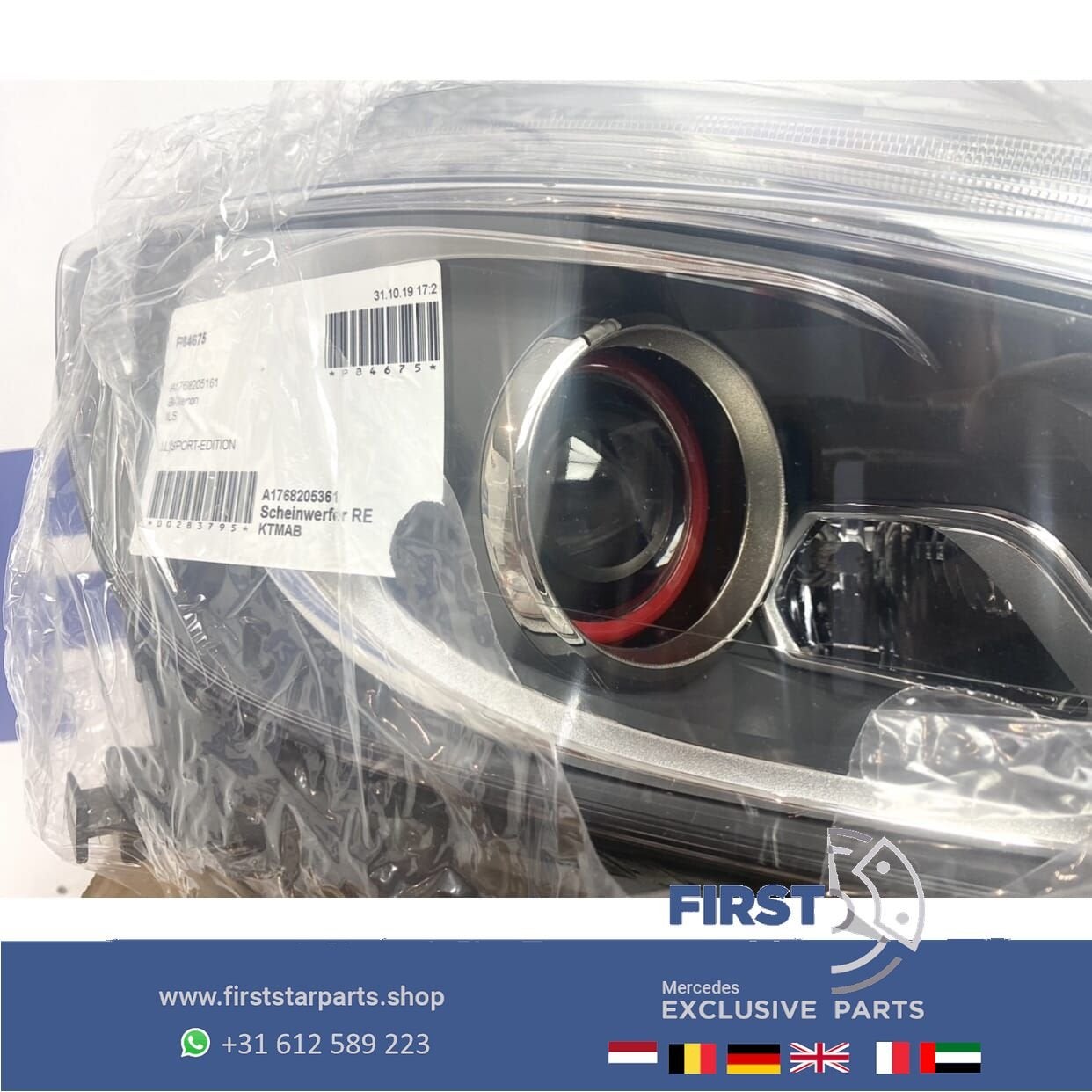 W176 A KLASSE A45 AMG LED ILS KOPLAMP RECHTS RODE RING INTEL, Auto-onderdelen, Gebruikt, -, Ophalen of Verzenden, -