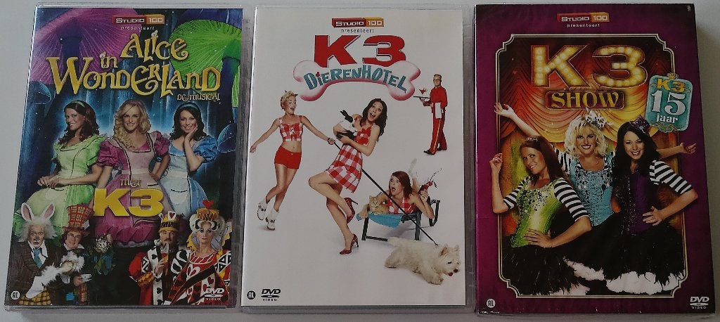 Film-Serie *** K3 *** 3 stuks, Alle leeftijden, Ophalen of Verzenden, Zo goed als nieuw, Nederlands