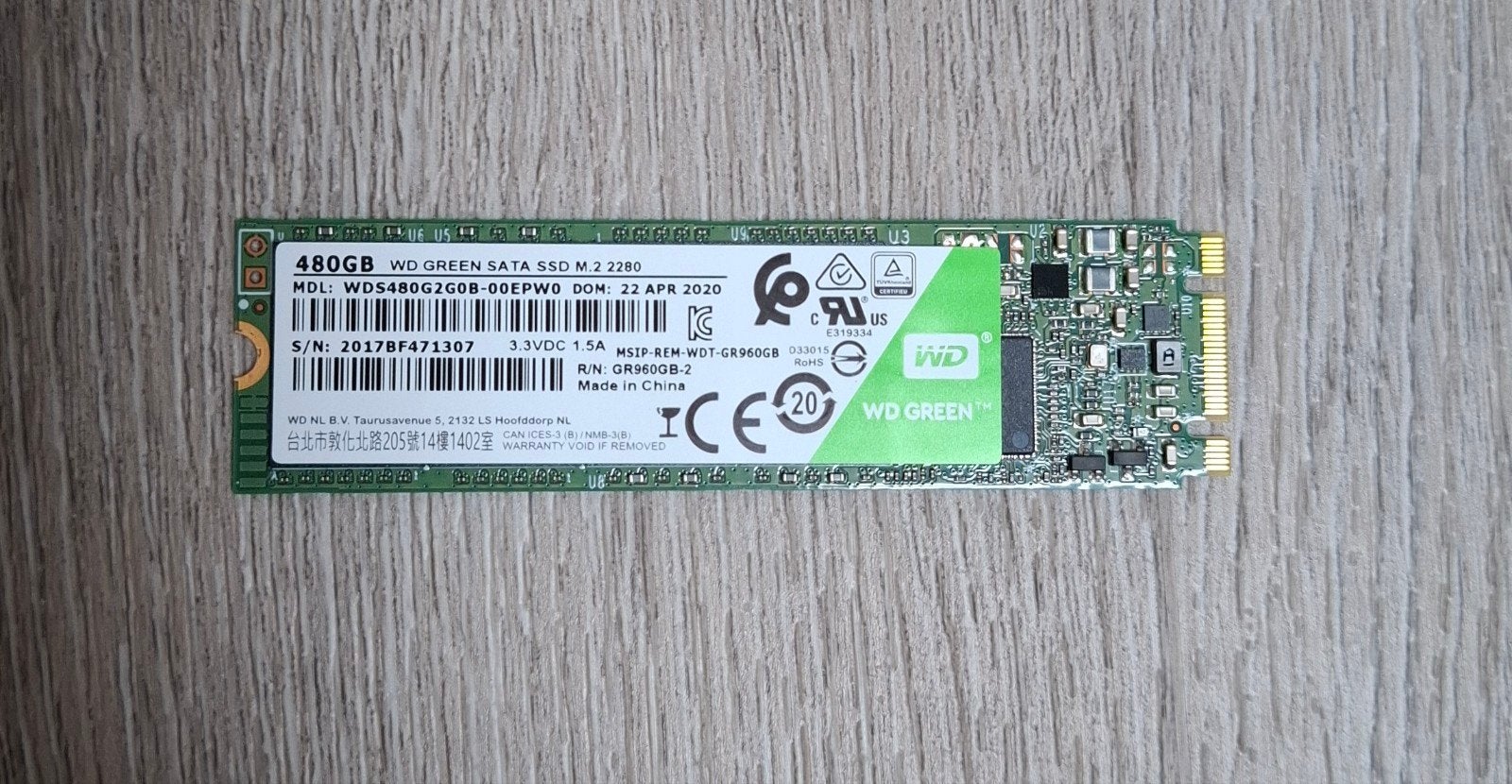 WD Green 480GB M.2 SSD, Computers en Software, Harde schijven, Intern, Gebruikt, Contactnextused@gmail.com, SSD