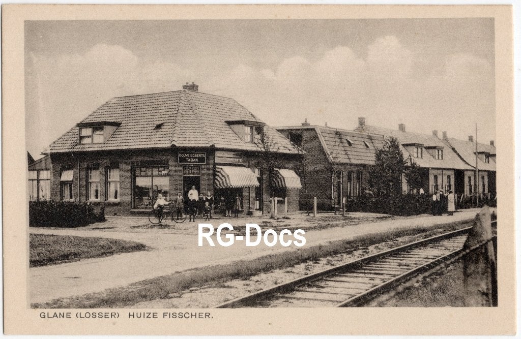 Ansichtkaart Ansichtkaart Huize Fisscher Glane rails ca.1920, Ophalen of Verzenden, Voor 1920, Ongelopen, Overijssel