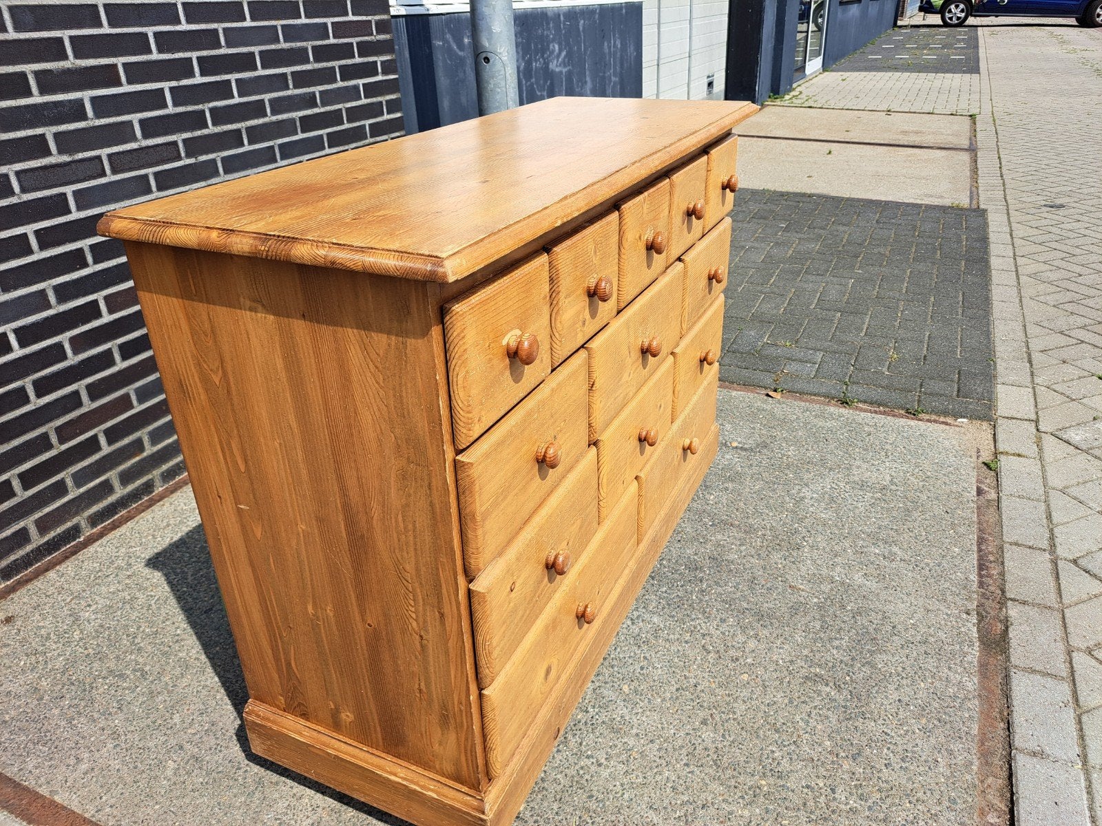 Originele grenen ladekast 13 lades commode, Ophalen, RoDeKo Volendam, R.kooij65@gmail.com, Gebruikt