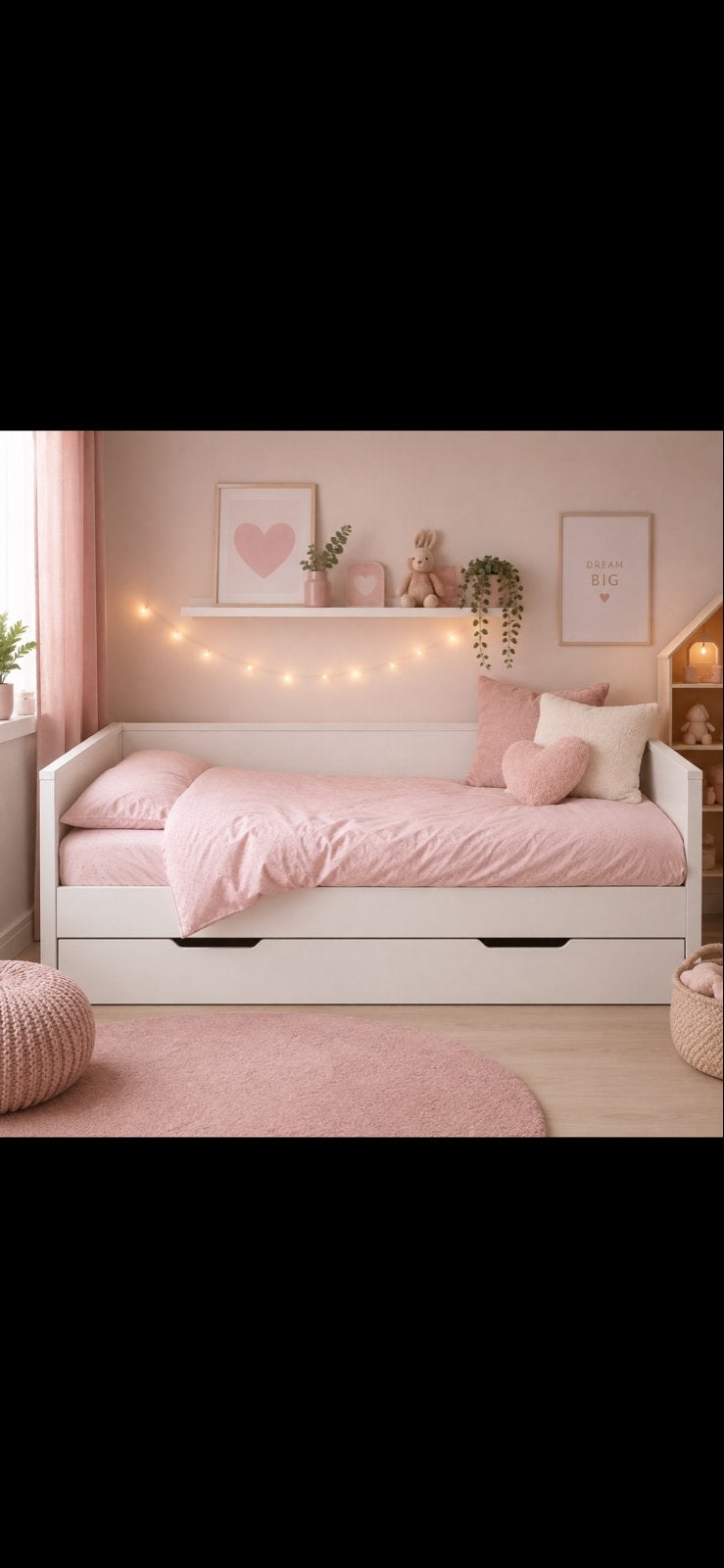 Eenpersoons bed van het merk Woood met matras, Ophalen, Gebruikt, 90 cm, Eenpersoons
