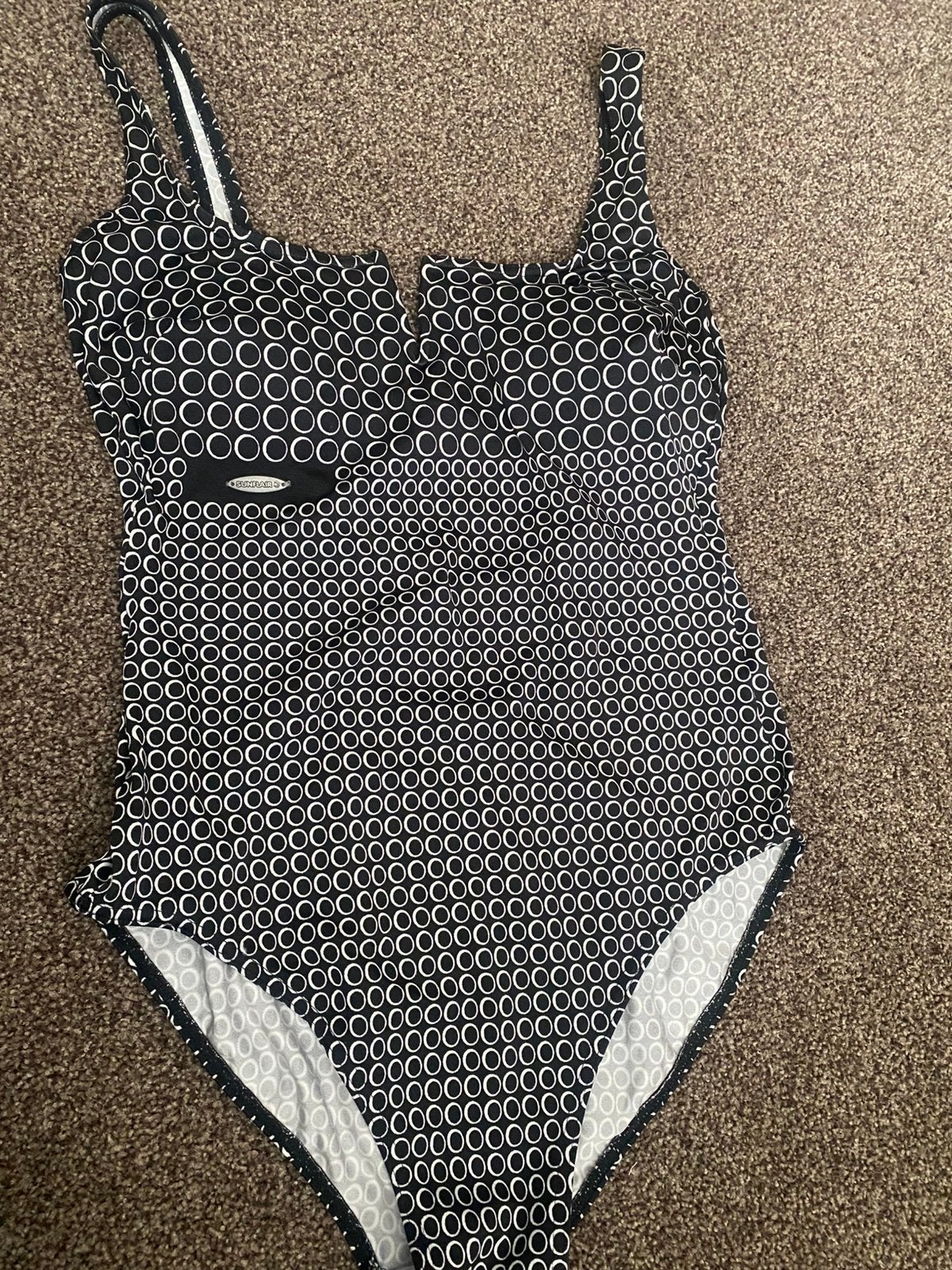 Sunflair Badpak Maat 42B - Zwart/Wit met Cirkelprint, Ophalen of Verzenden, Gedragen, Zwart, Badpak