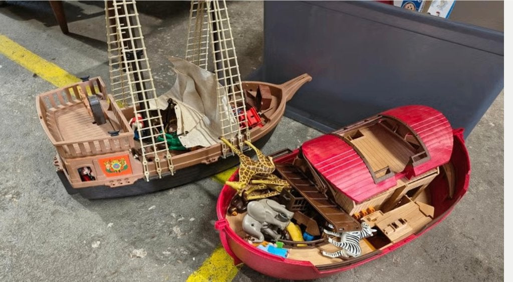 Playmobil schip en ark van Noach Met veel losse poppetjes, Ophalen, Gebruikt, ., .