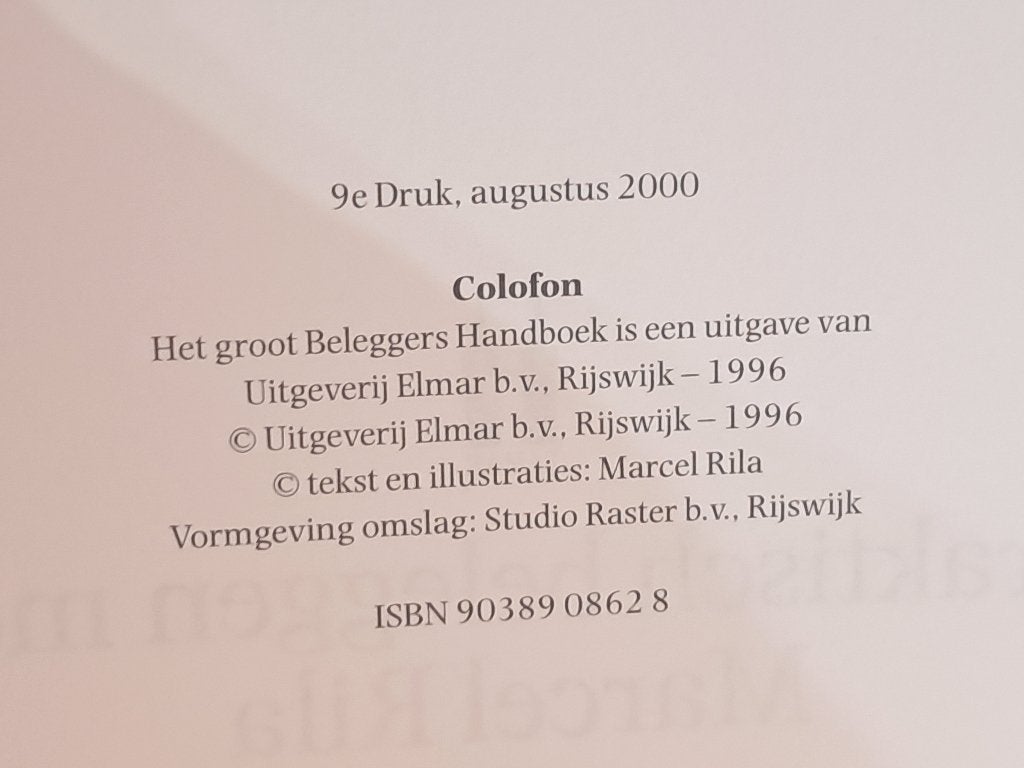 Groot Beleggers Handboek | Marcel Rila, Geld en Beleggen, Marcel Rila, Ophalen of Verzenden, Zo goed als nieuw