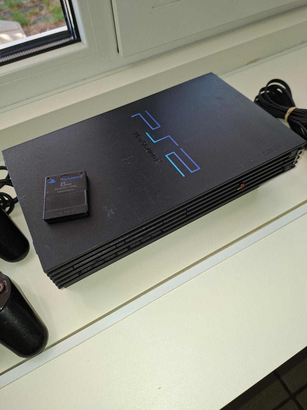 PlayStation 2 Phat met 2 controllers en geheugenkaart, Gebruikt, Met 2 controllers, Ophalen of Verzenden, Met geheugenkaart
