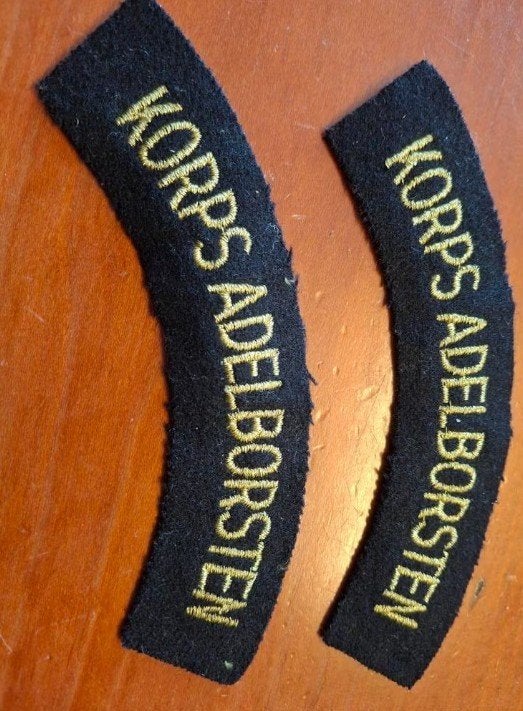 2 emblemen korps adelborsten, Ophalen of Verzenden, Landmacht, Nederland, Embleem of Badge