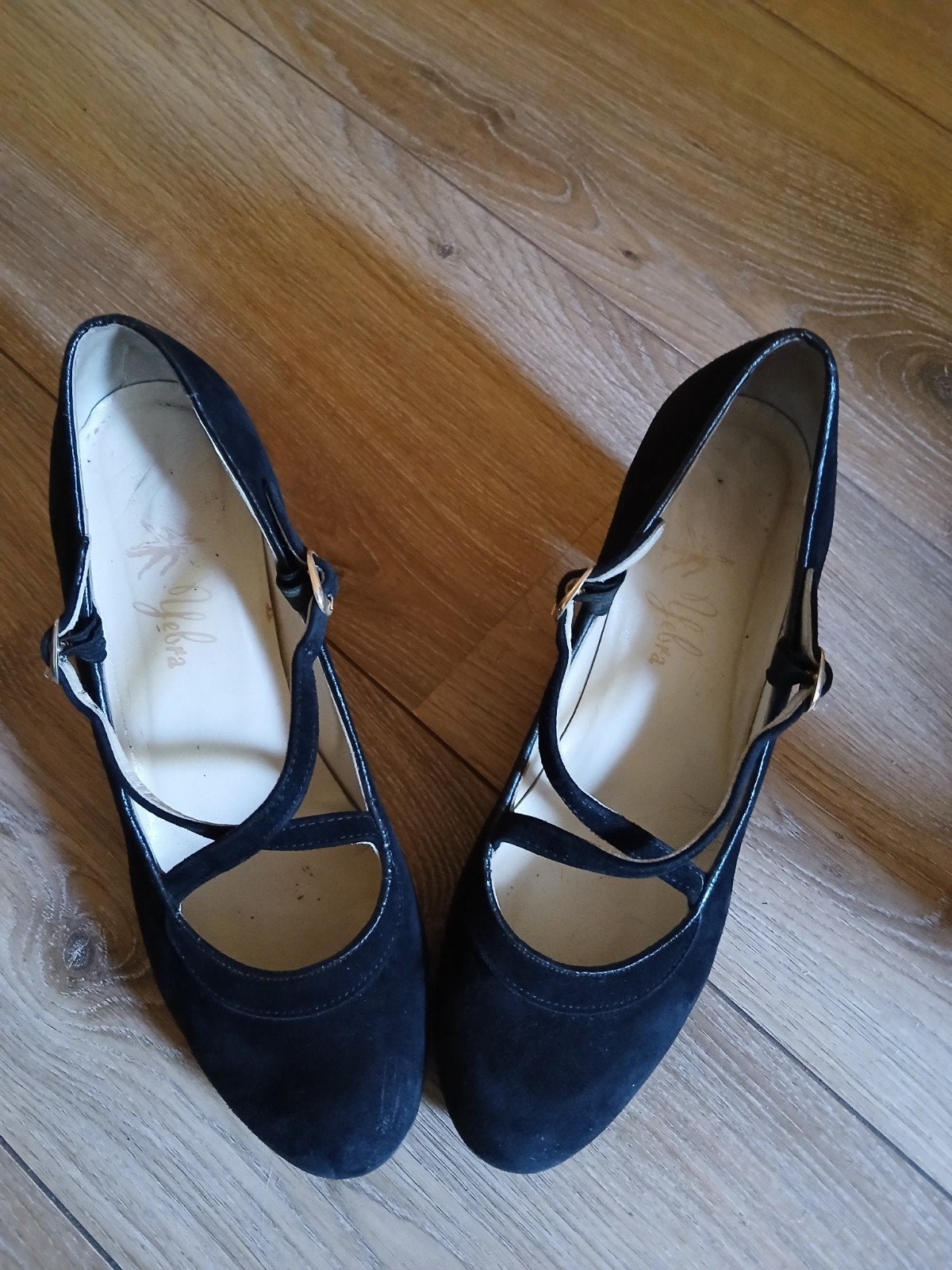Prachtige suède zwarte Flamenco schoenen maat 41, Yebra, Zwart, Dansschoenen, Ophalen of Verzenden