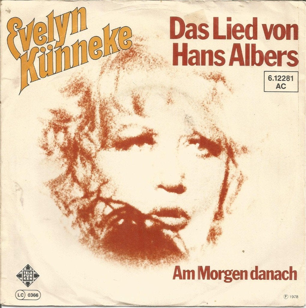 Evelyn Künneke – Das Lied Von Hans Albers (1978), Cd's en Dvd's, Vinyl | Nederlandstalig, Gebruikt, Fotohoes, 7 inch, Ophalen of Verzenden