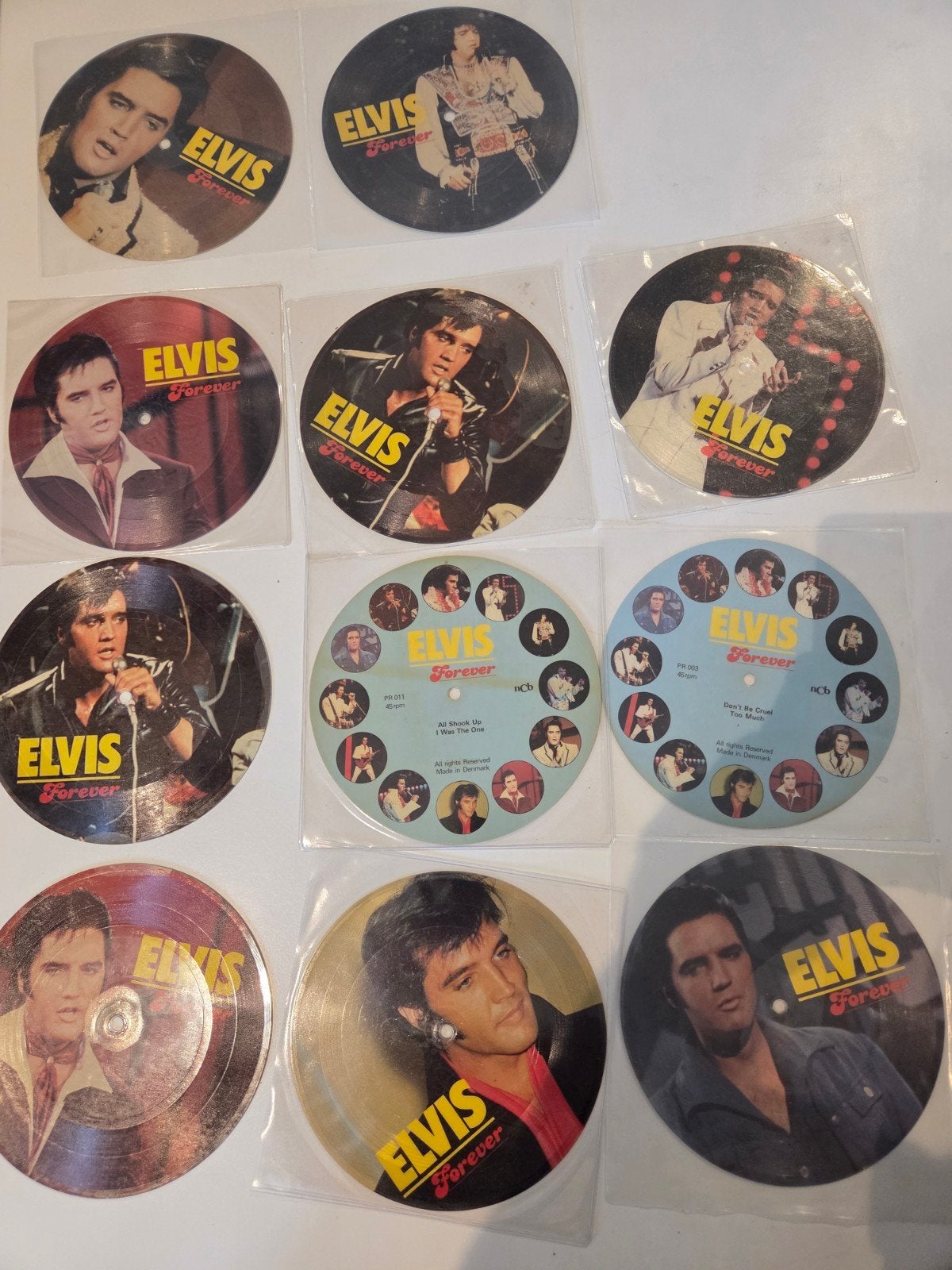 Elvis Forever Picture Discs - Complete Set (10 stuks), Beschermende buitenhoes, Ophalen of Verzenden, Zo goed als nieuw, Pop
