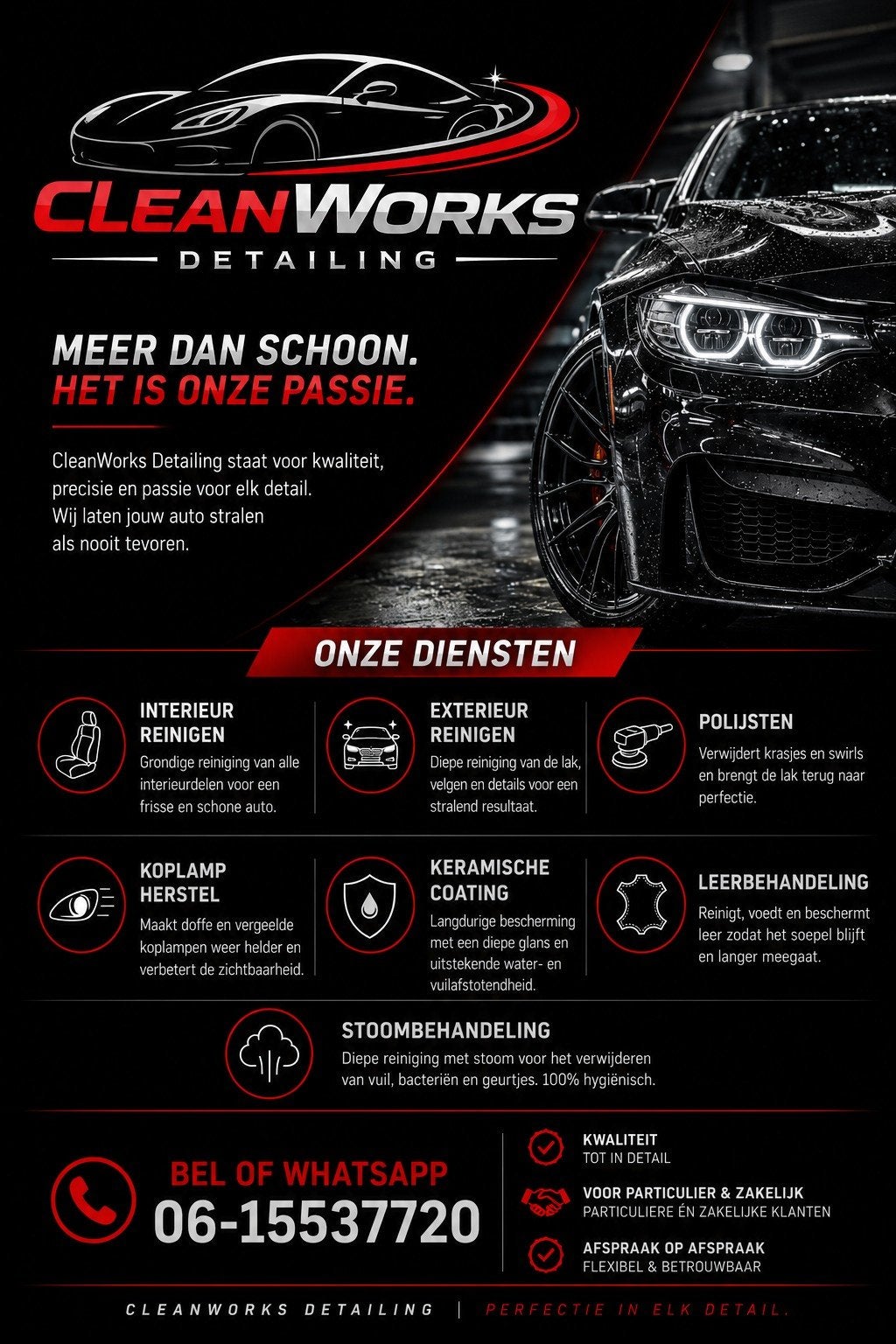 Car Cleaning/ Auto poetsen/ Car Detailing, Eén persoon, November