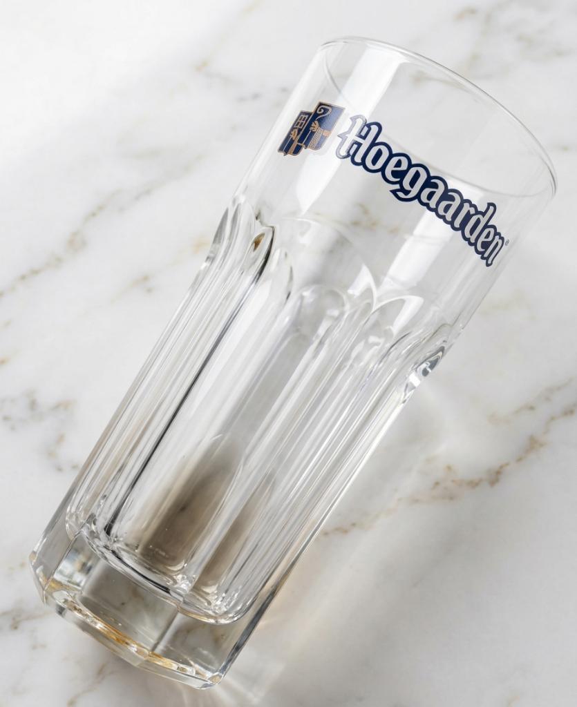 keuken vintage Hoegaarden bierglas, Verzamelen, Biermerken, Ophalen of Verzenden, Nieuw, Glas of Glazen, Overige merken