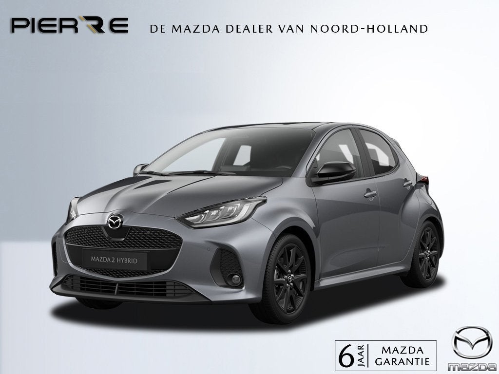 Mazda 2 Hybrid 1.5 Homura AUTOMAAT NAVI DMV APPLE CARPLAY /, Auto's, Dealer onderhouden, Zwart, 23 km/l, 1490 cc
