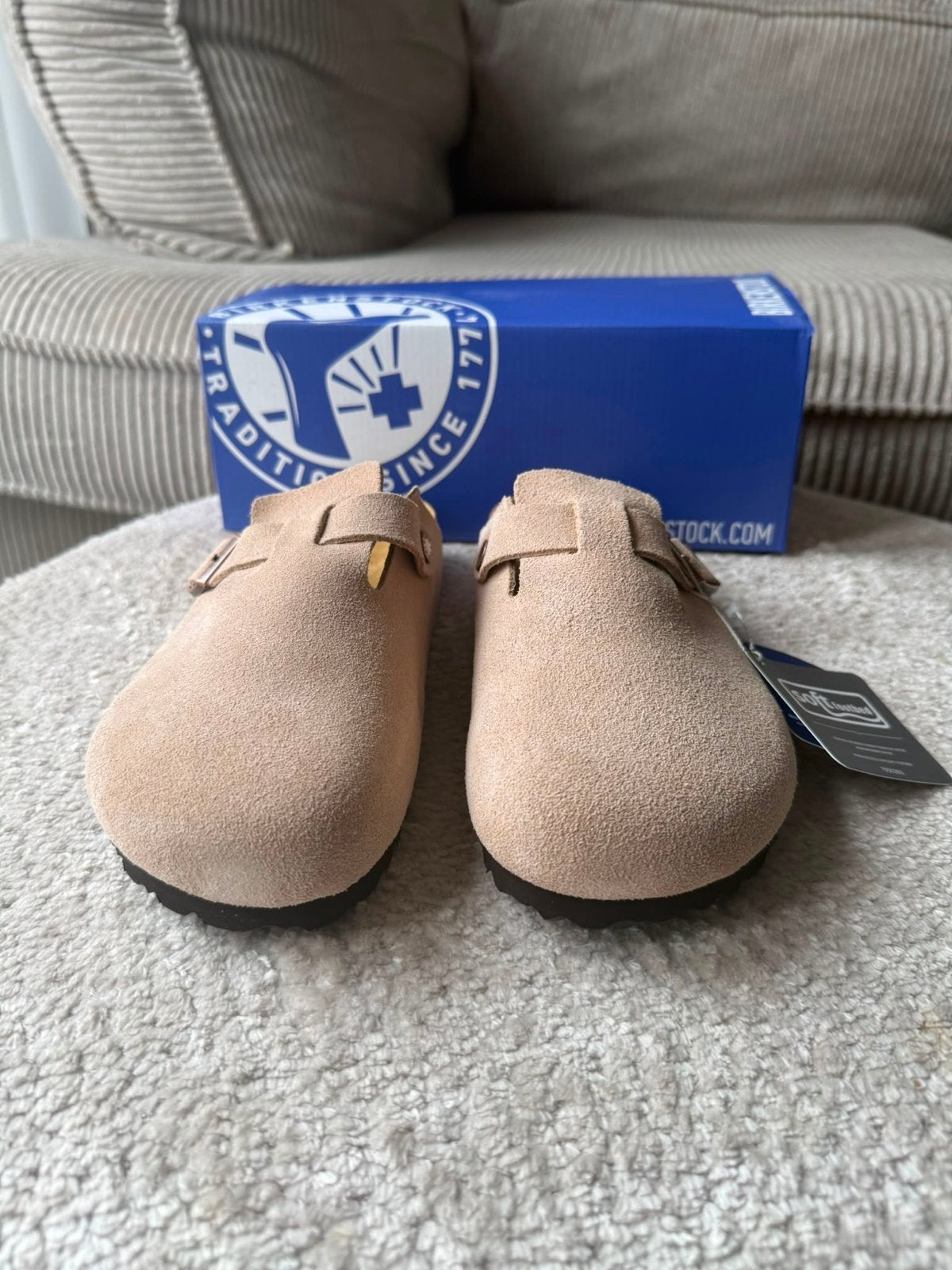 Nieuwe Birkenstock Boston BS Sand - Maat 40, Verzenden, Nieuw, Beige, Instappers