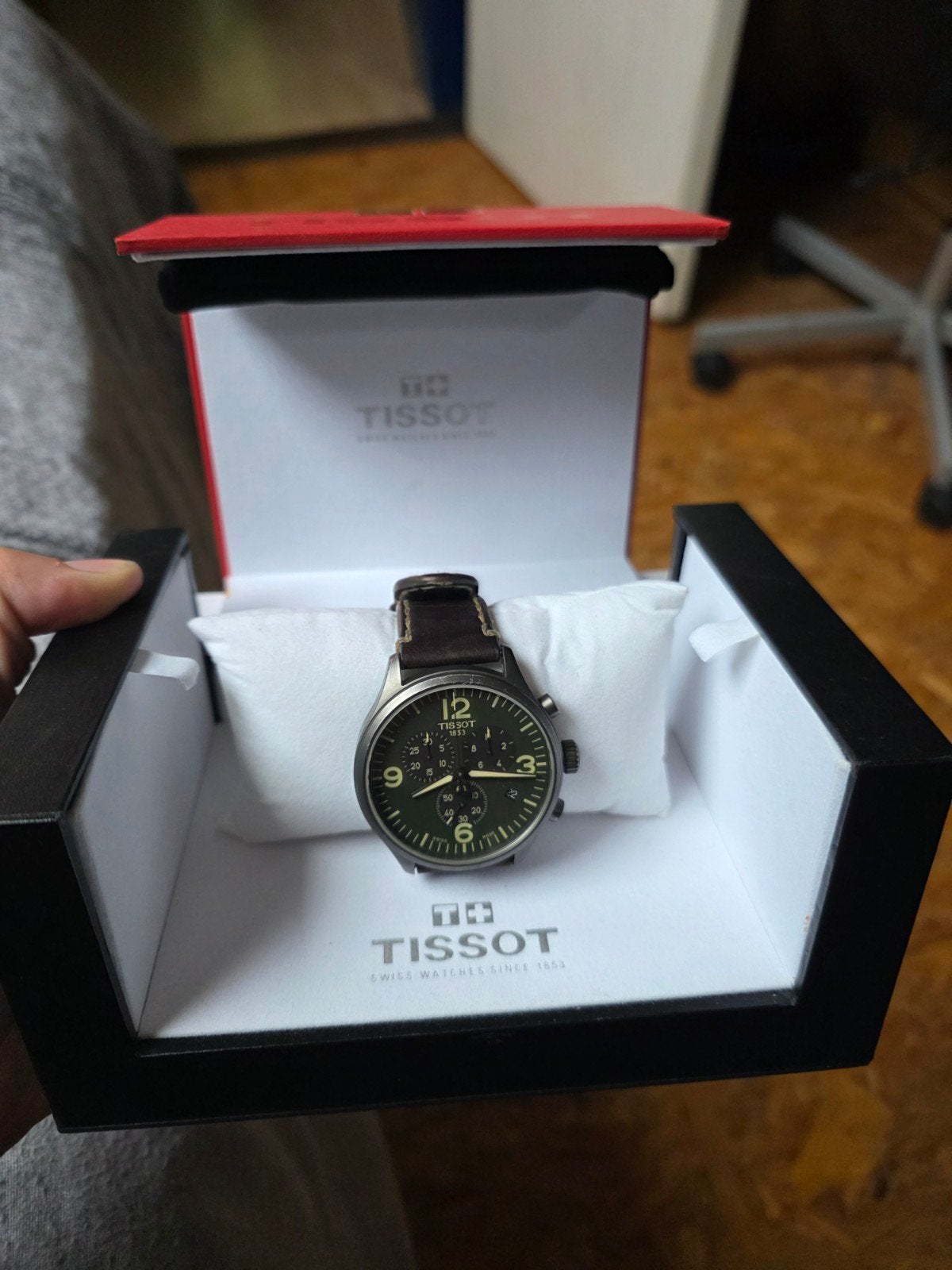 TISSOT Chrono Xl, Overige merken, Leer, Staal, Polshorloge