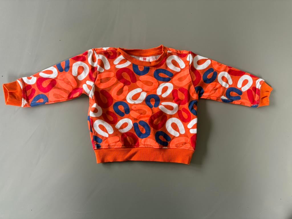 Hema rookworst oranje trui 86/92, Ophalen of Verzenden, Zo goed als nieuw, Meisje, Trui of Vest