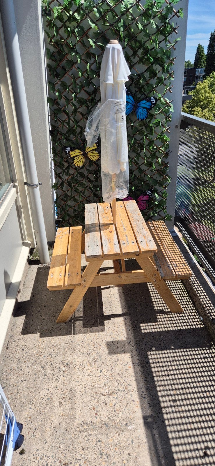 Kinderpicknicktafel met parasol, Tuin en Terras, Picknicktafels, Ophalen of Verzenden
