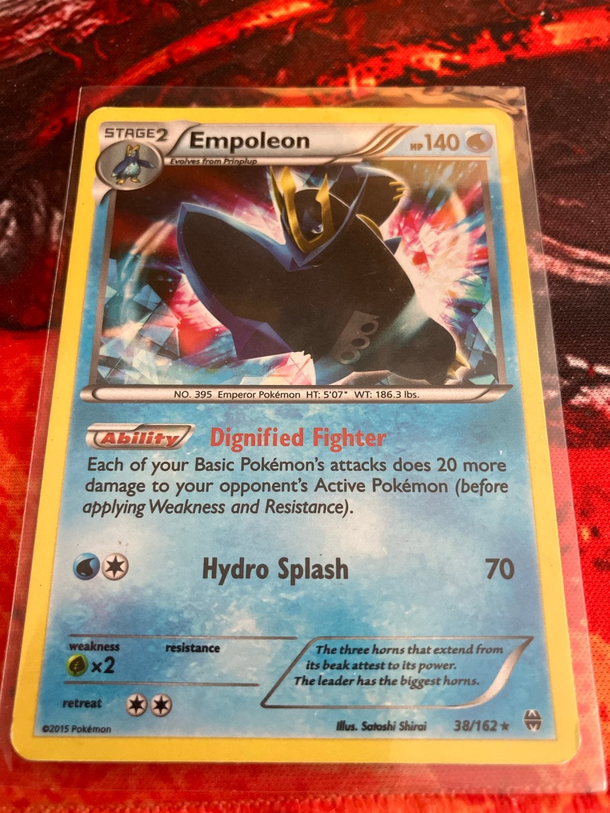 Empoleon Pokémon Kaart - 2015 - Zeldzaam, Ophalen of Verzenden, Zo goed als nieuw, Losse kaart