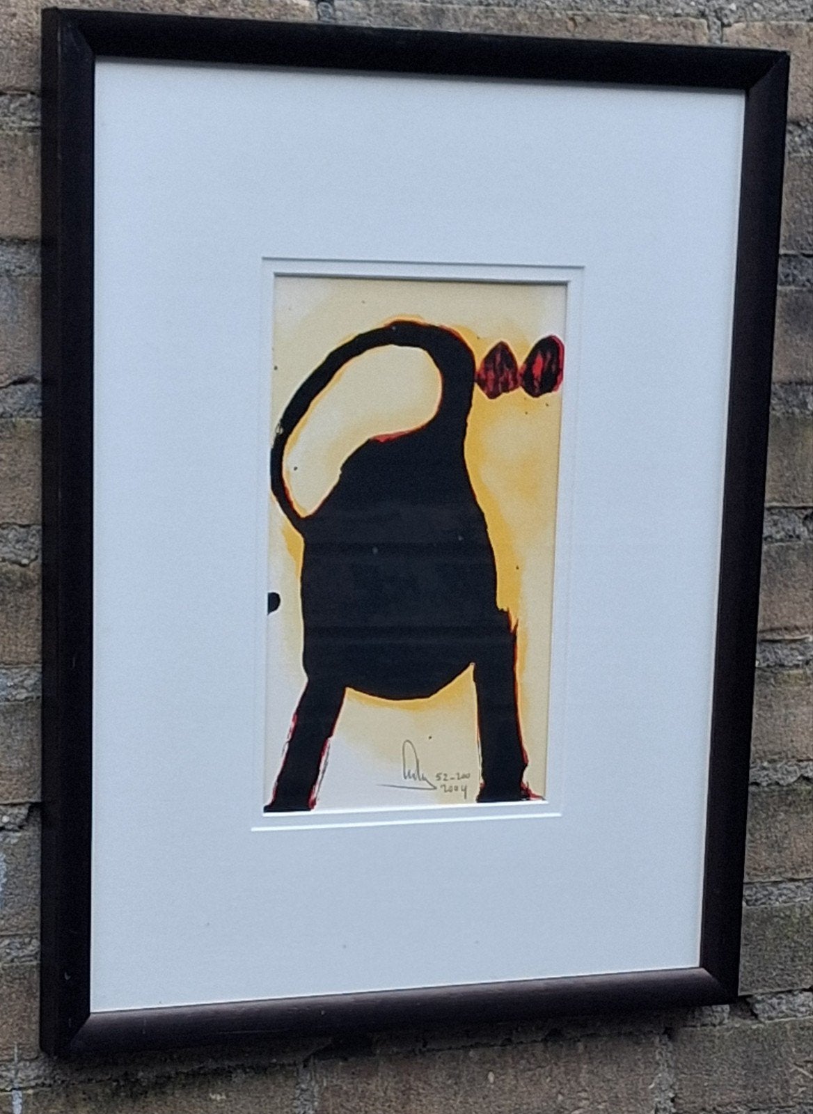 ARTY GRIMM (1950).Zeefdruk. Sign & genummerd.  39/49 cm., Ophalen, Zeefdruk, Overige onderwerpen, Met glas