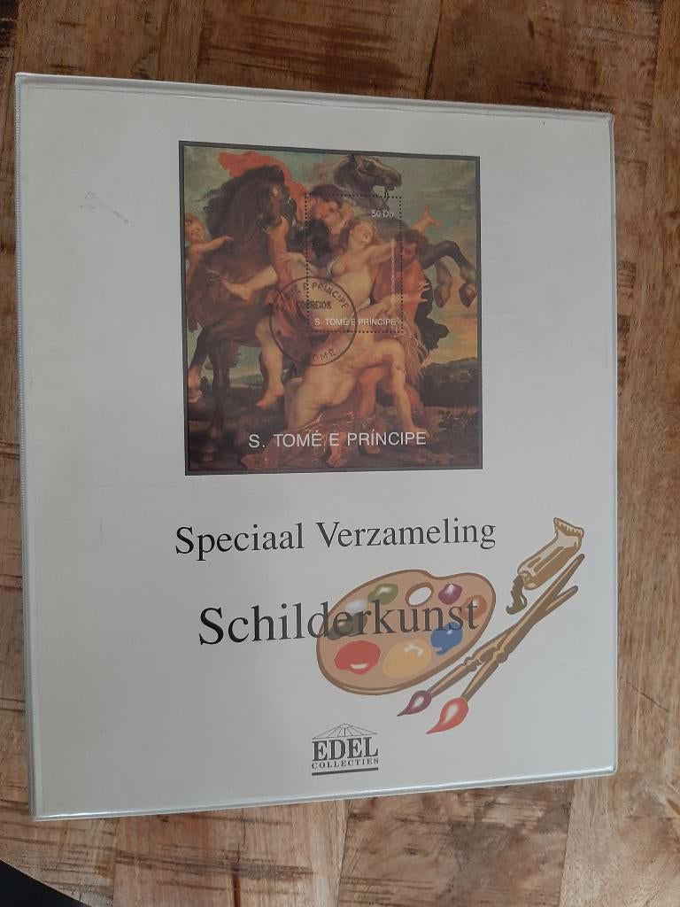 Postzegel album met postzegels over schilderkunst, Ophalen of Verzenden, Buitenland