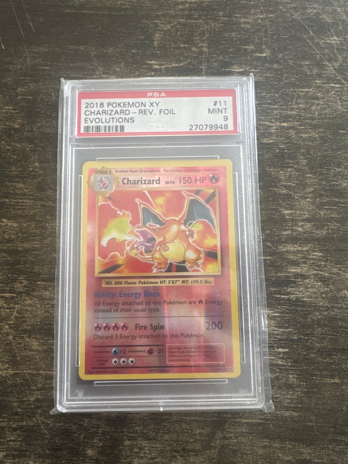 Charizard Reverse Foil Evolutions Pokémon lees beschrijving, Ophalen of Verzenden, Zo goed als nieuw, Losse kaart, Foil