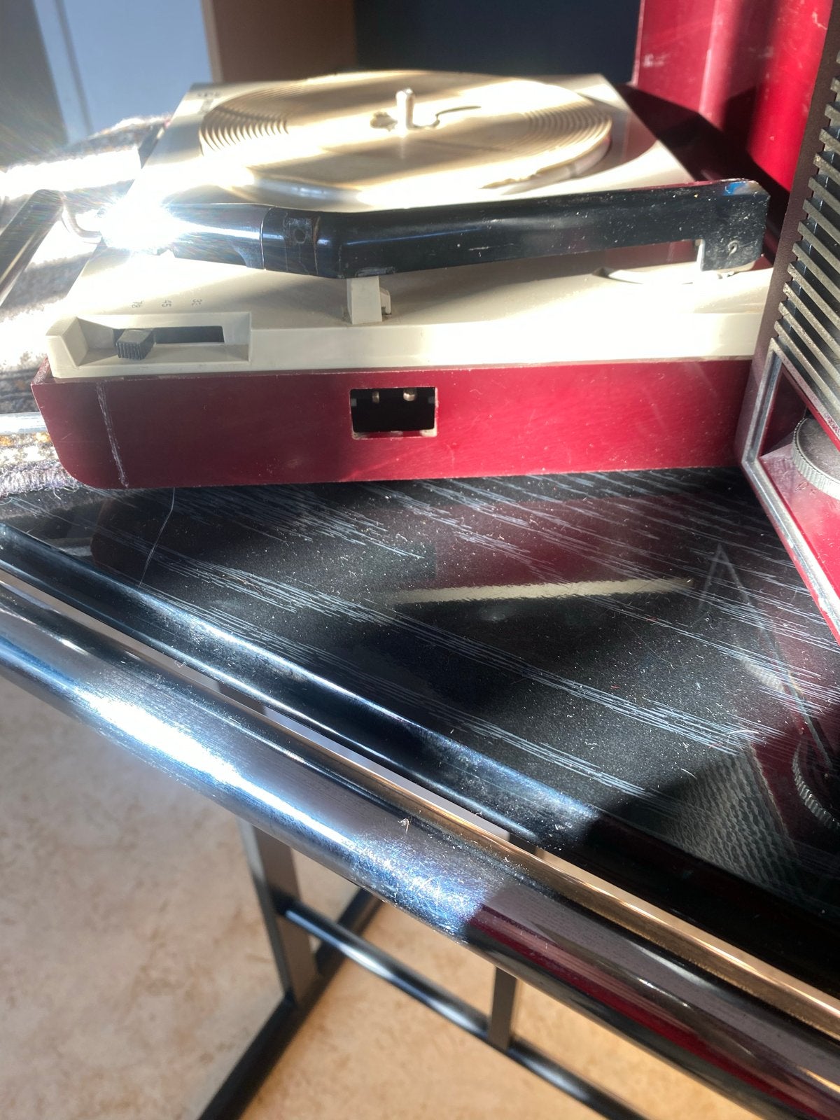 Vintage Philips Platenspeler 22GF110/02G - Draagbaar, Ophalen, Gebruikt, Platenspeler, Philips
